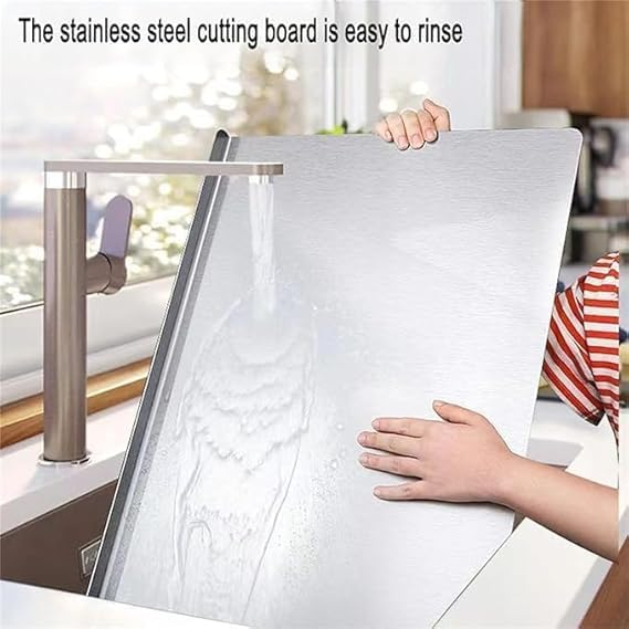 Cutting Boards Stainless Steel Chopping Board Food Grade Chopping Board With Protected Sheet Stainless Steel Chopping Board 50 X 40 Cm
