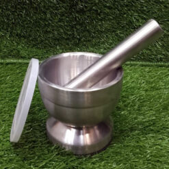 Stainless Steel Mortar Pestle Set Garlic Spice Grinder Pharmacy Herbs Bowl Crusher Kitchen Tool