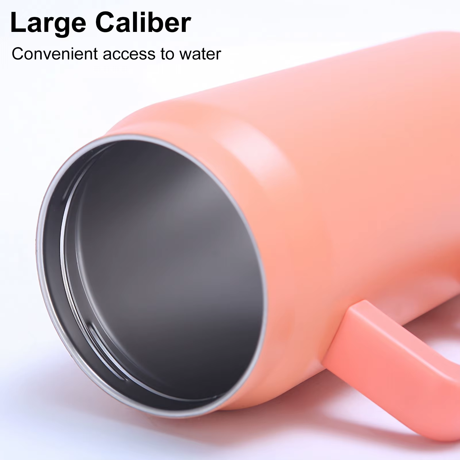 Stainless Steel Thermos Cup 50Oz Large Capacity Straw Cups Vacuum Insulated Mugs Portable Cup Handle Bottle Drinking Utensils