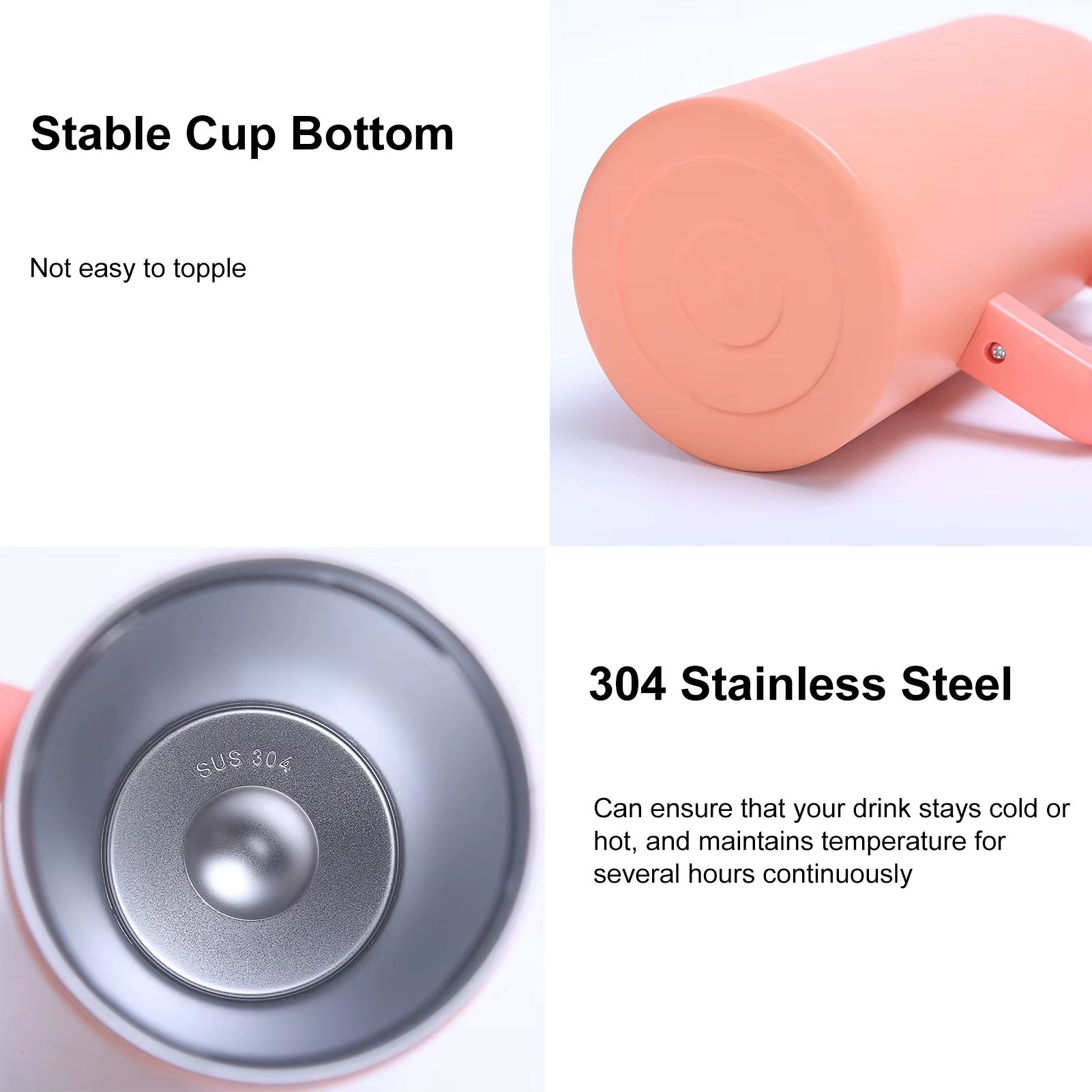 Stainless Steel Thermos Cup 50Oz Large Capacity Straw Cups Vacuum Insulated Mugs Portable Cup Handle Bottle Drinking Utensils