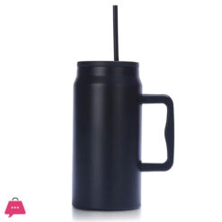 Stainless Steel Thermos Cup 50Oz Large Capacity Straw Cups Vacuum Insulated Mugs Portable Cup Handle Bottle Drinking Utensils