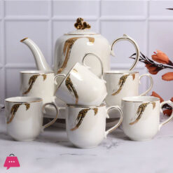 Tea Set With Kettle &Amp; Tray - 6 Cups
