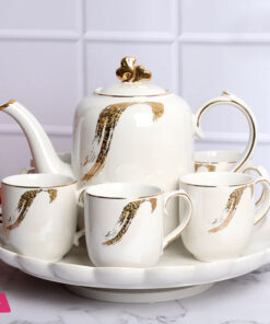 Tea Set with Kettle & Tray - 6 Cups