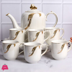 Tea Set With Kettle &Amp; Tray - 6 Cups