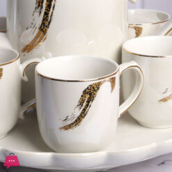 Tea Set With Kettle &Amp; Tray - 6 Cups