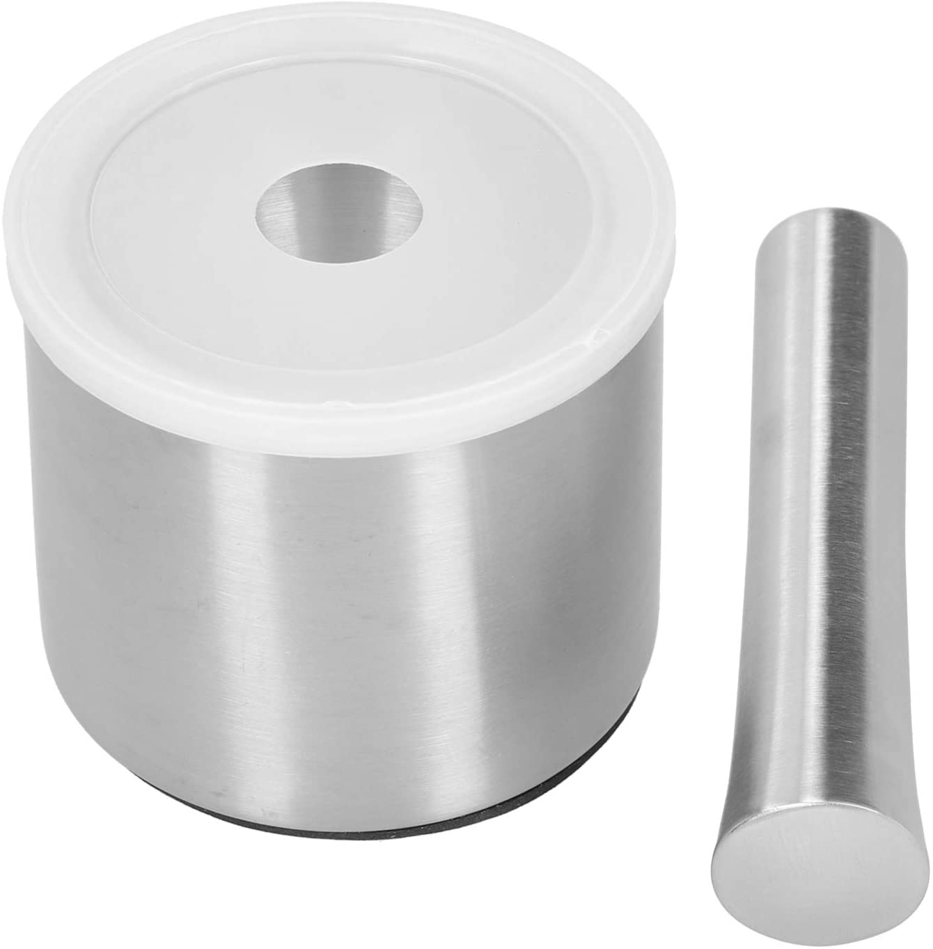 Stainless Steel Mortarr And Pestlee Set Masher Household Grinding Manual Mortarr Food Safe Spice Grinder Herb Container Pesto Powder Mortarr Pestlee