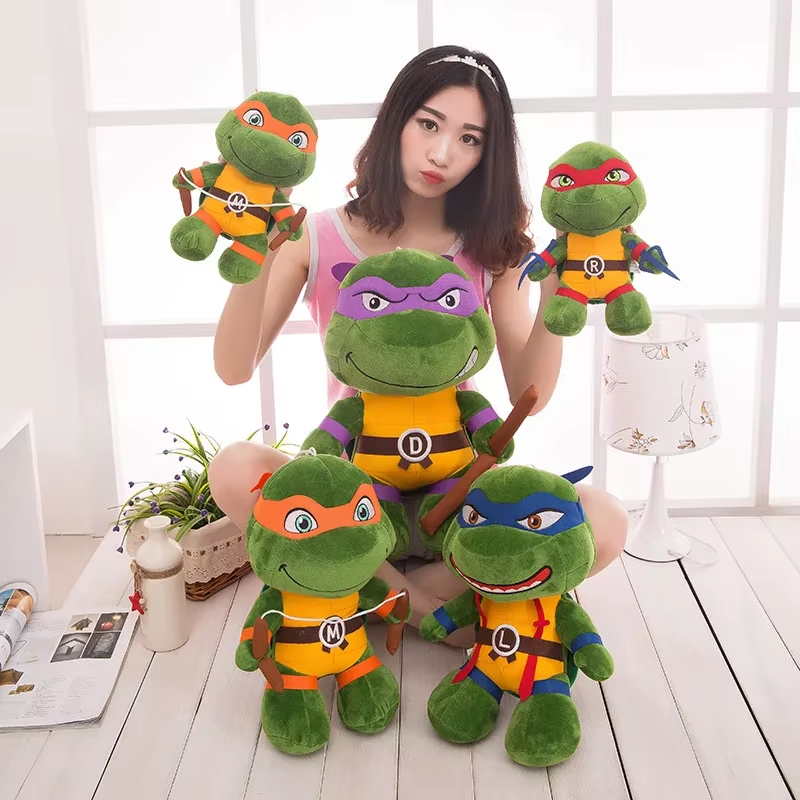 Teenage Mutant Ninja Turtles Plush Toy Tmnt Cartoon Donatello Mikey Raffaele Leonardo Figure Stuff Kids Gifts - 45Cm
