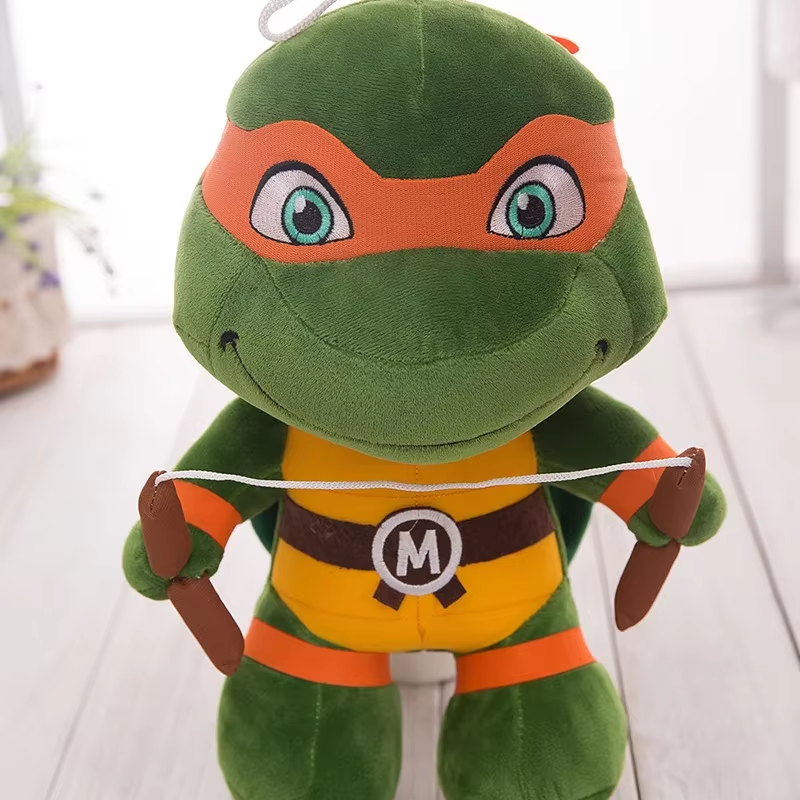Teenage Mutant Ninja Turtles Plush Toy Tmnt Cartoon Donatello Mikey Raffaele Leonardo Figure Stuff Kids Gifts - 45Cm