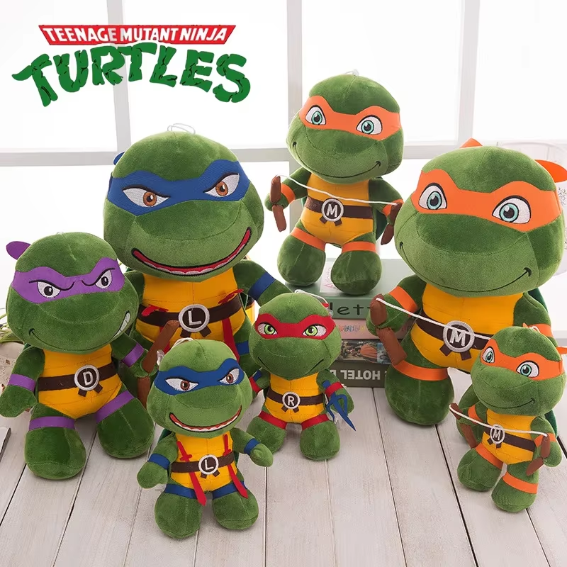 Teenage Mutant Ninja Turtles Plush Toy Tmnt Cartoon Donatello Mikey Raffaele Leonardo Figure Stuff Kids Gifts - 45Cm
