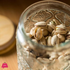 Vintage Glass Jars Canisters Glass Storage Retro Embossed Design Jars Round With Seal Wooden Lid 3 Pcs Set