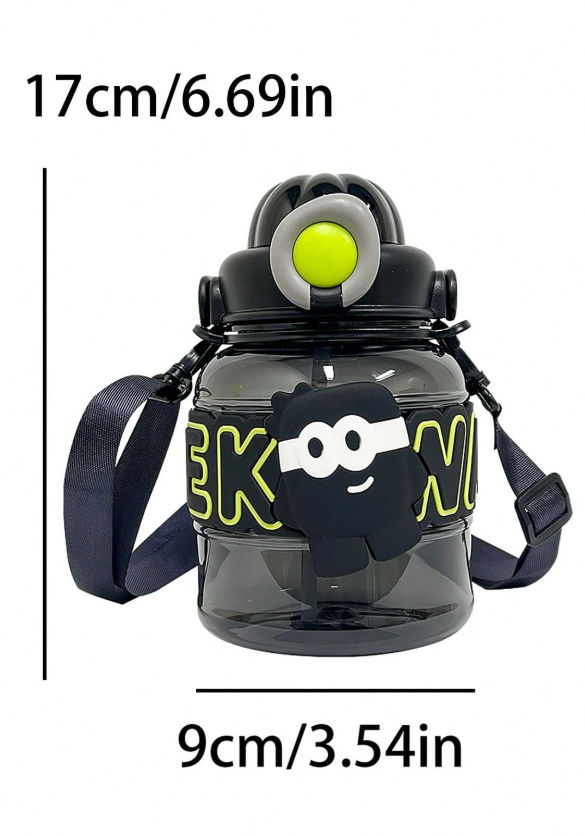 Strong Plastic Water Bottle With Round Spout Suction Heat Resistant Portable For Outdoor Use Anti-Drop