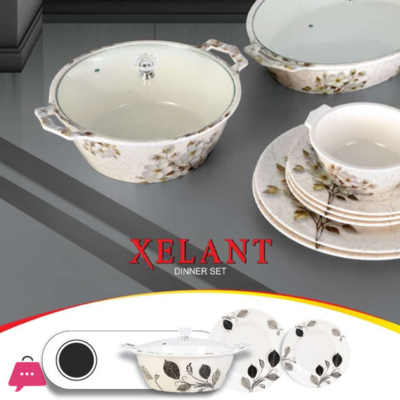 Xelant Melamine Double Glaze Dinner Set Of 77 12 Xelant Melamine Double Glaze Dinner Set Of 77