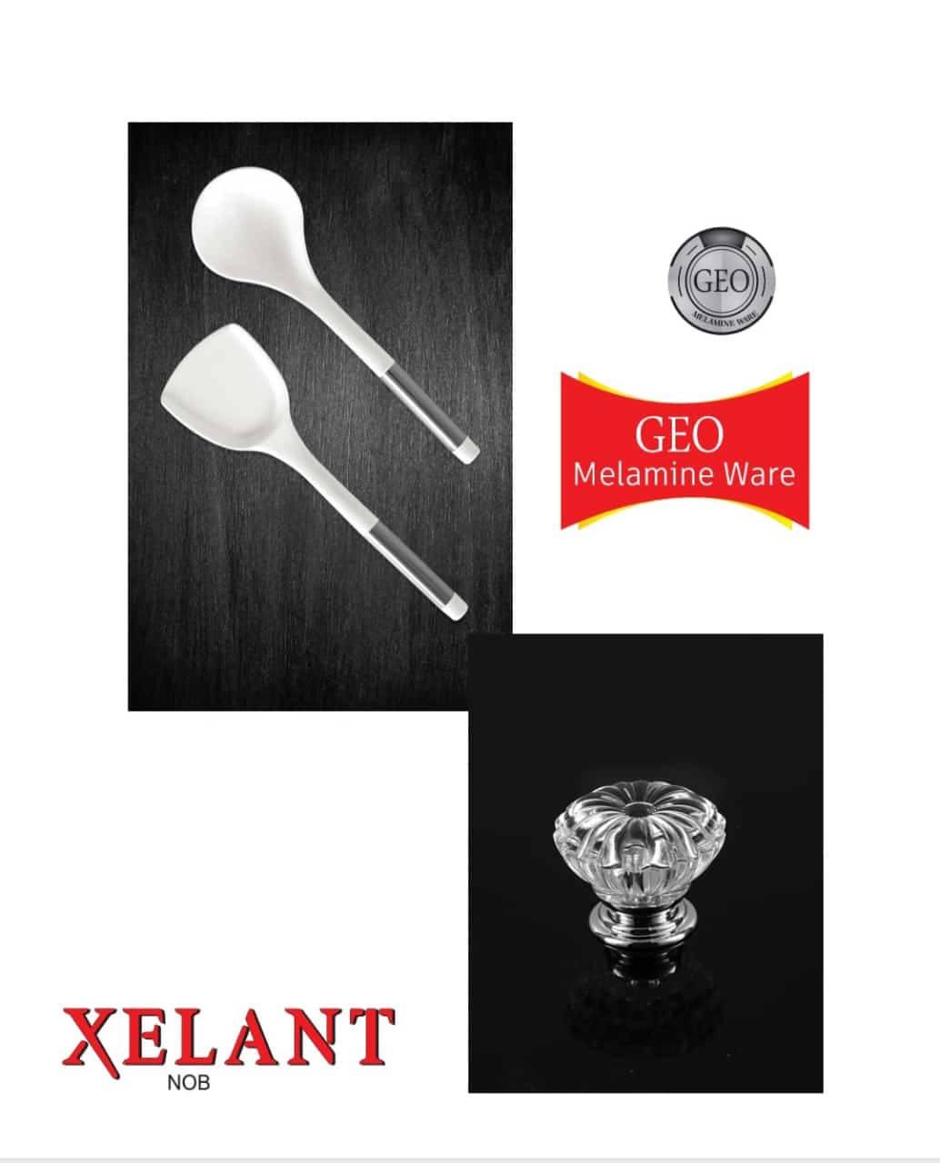 Xelant Melamine Double Glaze Dinner Set Of 77