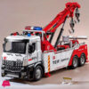 1:18 Rescue Tanker Double Ditch Obstacle Clearing Toy Car Model Alloy Diecast Sound Light