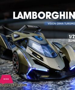 1:22 Lambos Vision Gran Turismo V12 GT Alloy Model Diecast Sound Super Racing Lifting Tail Hot Car Wheel For Children Gifts