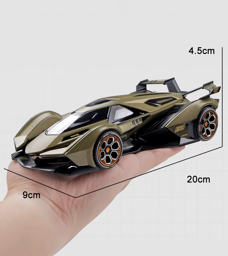 1:22 Lambos Vision Gran Turismo V12 Gt Alloy Model Diecast Sound Super Racing Lifting Tail Hot Car Wheel For Children Gifts