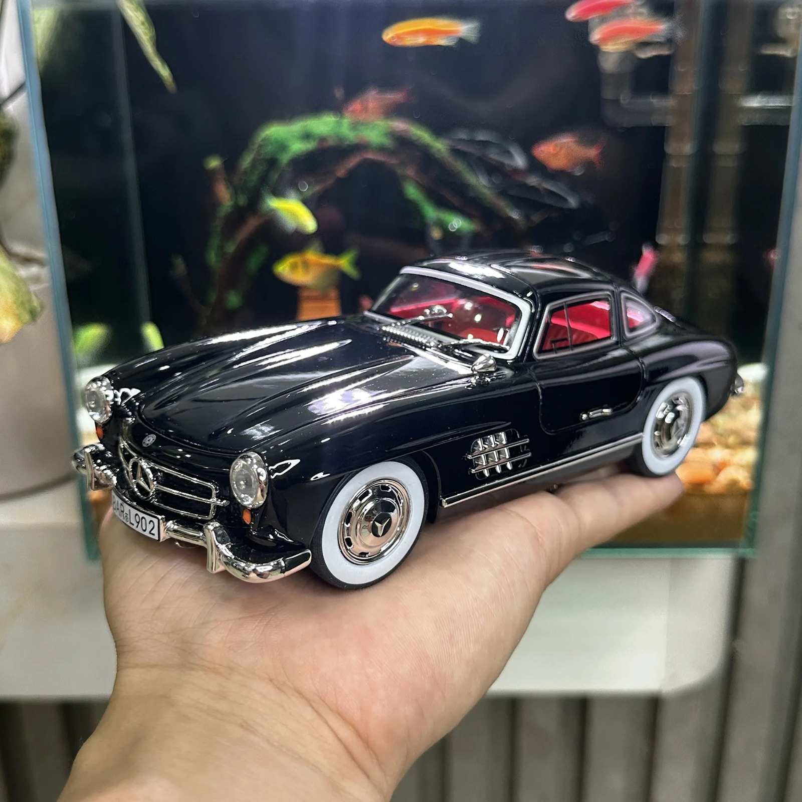 1:24 Benzs 300Sl Track Version Alloy Sports Car Model Diecast Car Model Sound And Light