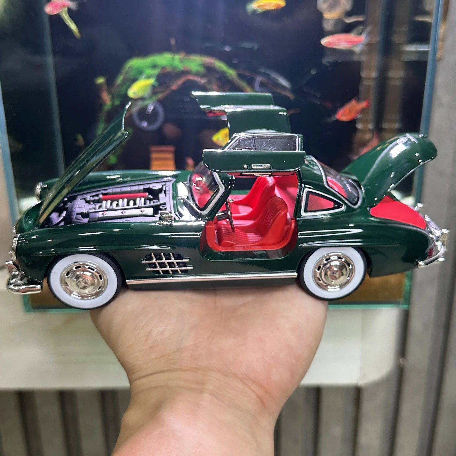 1:24 Benzs 300Sl Track Version Alloy Sports Car Model Diecast Car Model Sound And Light