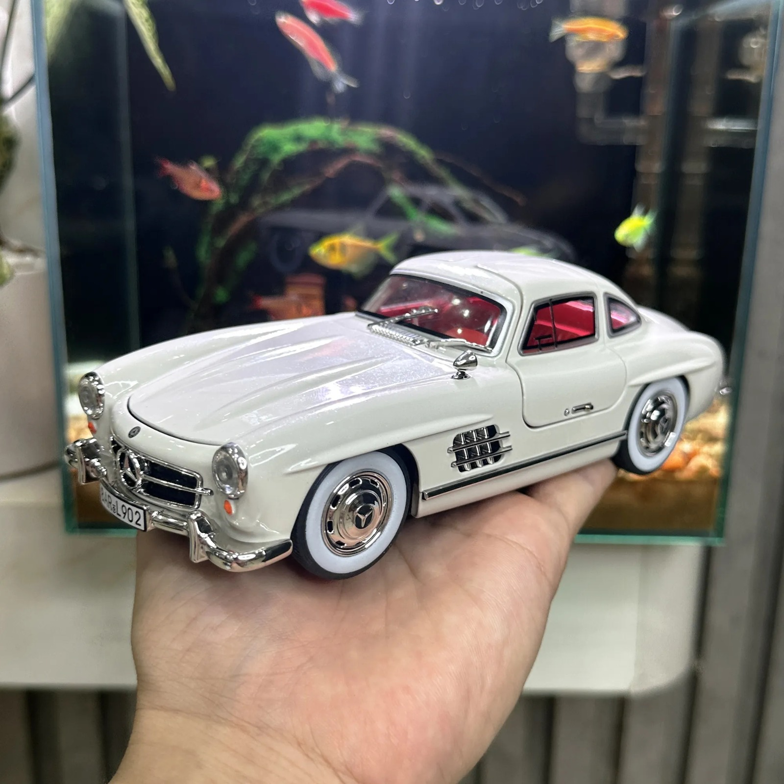 1:24 Benzs 300Sl Track Version Alloy Sports Car Model Diecast Car Model Sound And Light