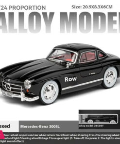 1:24 Benzs 300Sl Track Version Alloy Sports Car Model Diecast Car Model Sound And Light - Image 2