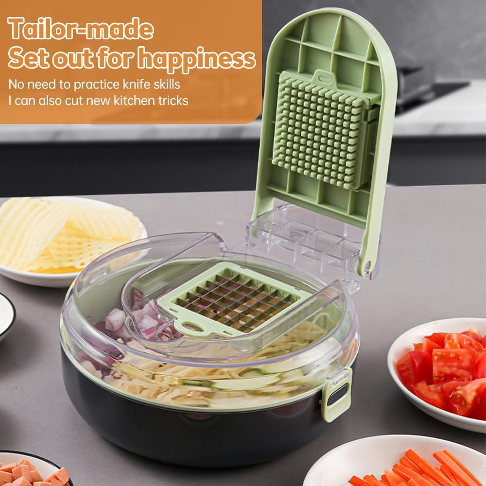 13 In 1 Onion Chopper Vegetable Chopper With Container Multifunctional