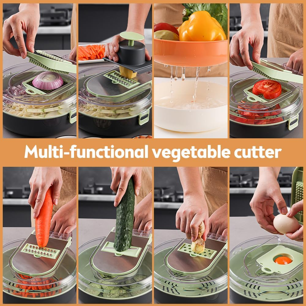 13 In 1 Onion Chopper Vegetable Chopper With Container Multifunctional