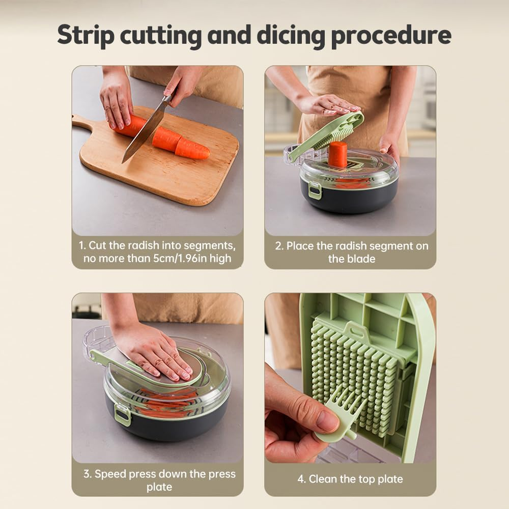 13 In 1 Onion Chopper Vegetable Chopper With Container Multifunctional