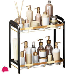 2-Tier Shelf Organizer Rack for Bathroom Bedroom Office Kitchen