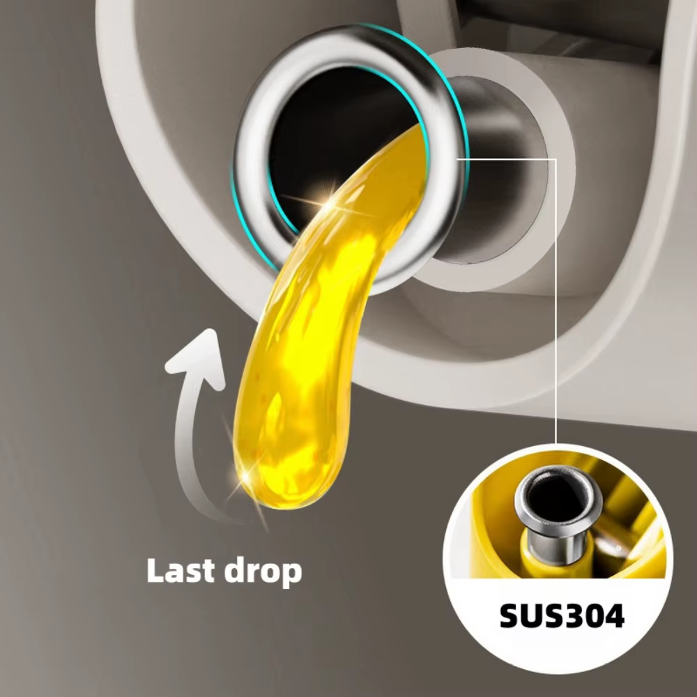 500Ml Sauce Dispenser Glass Oil Bottle Gravity Openning Oil Bottle