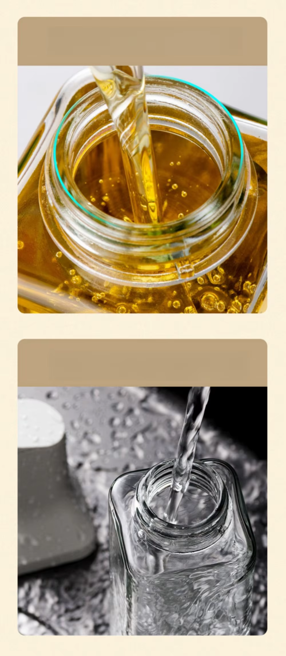 500Ml Sauce Dispenser Glass Oil Bottle Gravity Openning Oil Bottle