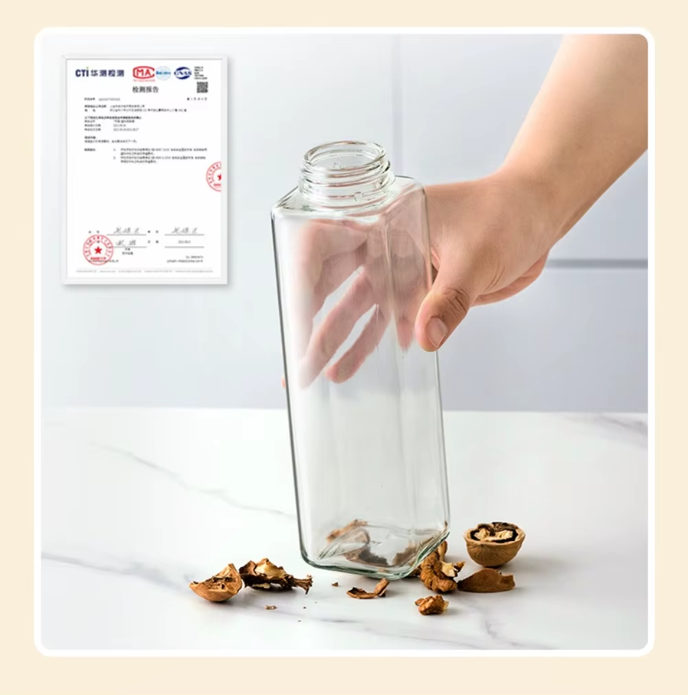 500Ml Sauce Dispenser Glass Oil Bottle Gravity Openning Oil Bottle