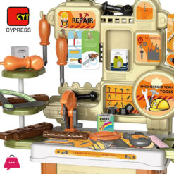 53 Pieces Tool Workbench Toy Pretend Play Kids Tool Bench Toys Set For Boys