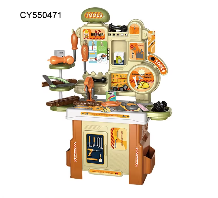 53 Pieces Tool Workbench Toy Pretend Play Kids Tool Bench Toys Set For Boys