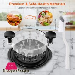 Upgrate Chicken Shredder 108Chicken Shredder Tool Twist With Transparent Lid Ergonomic Handle And Anti Slip Base Dishwasher Safe Cleaning Brush Heat Resistant Black