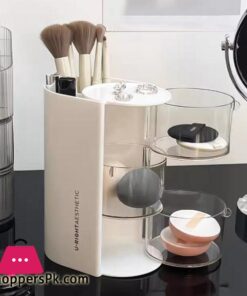 Clear Cosmetic Storage Box Makeup Powder Puff Shelf Holder 9 Clear Cosmetic Storage Box Makeup Powder Puff Shelf Holder - Image 2