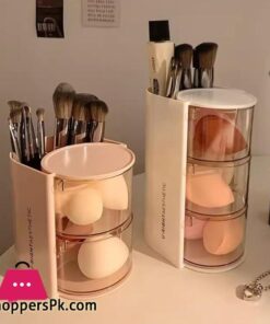 Clear Cosmetic Storage Box Makeup Powder Puff Shelf Holder 10 Clear Cosmetic Storage Box Makeup Powder Puff Shelf Holder - Image 3