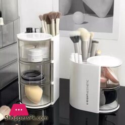 Clear Cosmetic Storage Box Makeup Powder Puff Shelf Holder