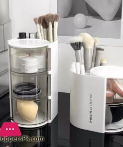 Clear Cosmetic Storage Box Makeup Powder Puff Shelf Holder 12 Clear Cosmetic Storage Box Makeup Powder Puff Shelf Holder - Image 5