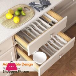 Extended Cutlery Utensil Tray Adjustable Cutlery Holder