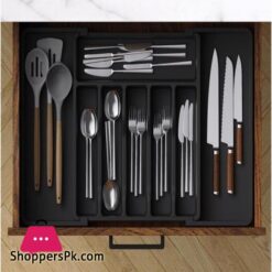 Extended Cutlery Utensil Tray Adjustable Cutlery Holder