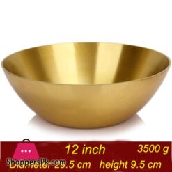 Golden Bowl Stainless Steel Salad Bowl 29Cm