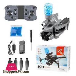 K11 Brushless Motor Drone With Triple Camera And Obstacle Avoidance New Premium Quality Bubble Splatter Quadcopter Best For Kids Fun