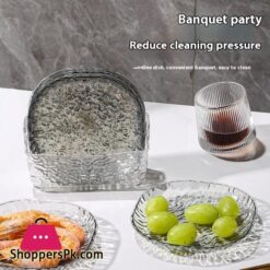 Light Luxury Plastic Plates Fruit Snacks Dried 8 Plate With Stand