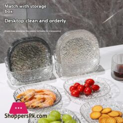 Light Luxury Plastic Plates Fruit Snacks Dried 8 Plate With Stand