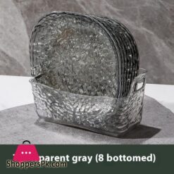 Light Luxury Plastic Plates Fruit Snacks Dried 8 Plate With Stand