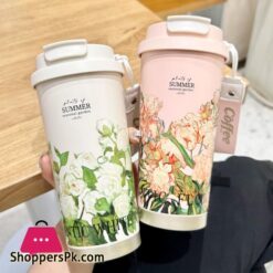 Orchid Water Bottle Impression Coffe Tumbler 528 Ml