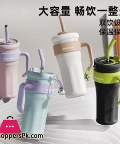 Stainless Steel Thermal Water Bottle Tumbler With Handle Straw Cup Drinkware Thermo Bottle 1250 Ml 11 Stainless Steel Thermal Water Bottle Tumbler With Handle Straw Cup Drinkware Thermo Bottle 1250 Ml - Image 3