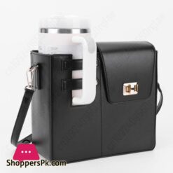 Stanley Cup Pu Handbag Purse Carrier Bag Pu Leather Travel Cup Holder Bag