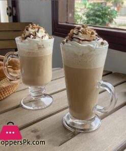 Danny Home Tall Costa Latte Glass Juice Cocktail Mug Set Of 2 - Image 2
