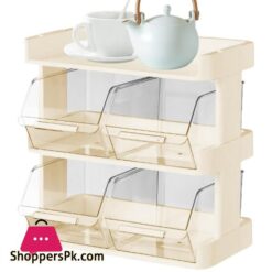 Tea Bag Shelf Organizer Coffee Pod Organizer Large Capacity Tea Bag Holder Two Layers